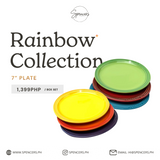 Rainbow Plate Set 7" (6-pcs)