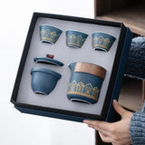 Estelle Premium Tea Pot Set (BLUE)