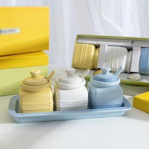 Rainbow Condiment Set and tray (3-pcs)