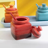 Rainbow Condiment Set and tray (3-pcs)