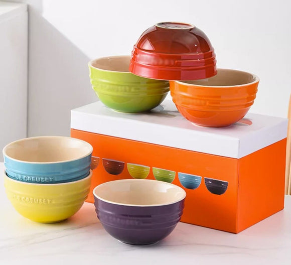 Rainbow Rice Bowl Set (6-pcs)