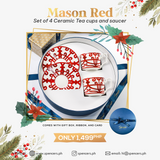 Mason - Red Tea Cup Gift Set