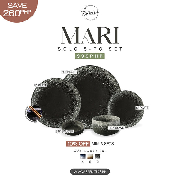 MARI 5-pc SET C (FREE CHOPSTICKS AND HOLDER)